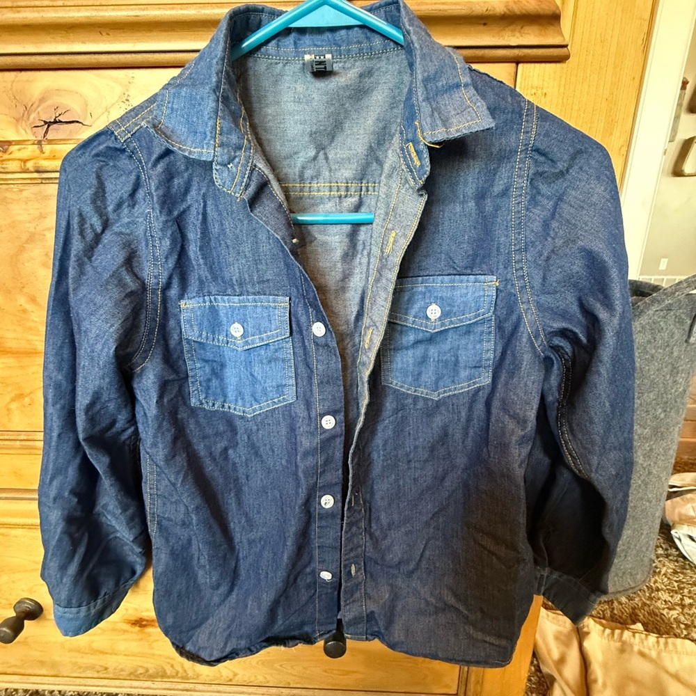 Denim Button-Up Shirt